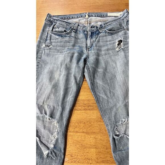 RAG & BONE DISTRESSED BLUE JEANS WOMENS SIZE 28 - Picture 4 of 13
